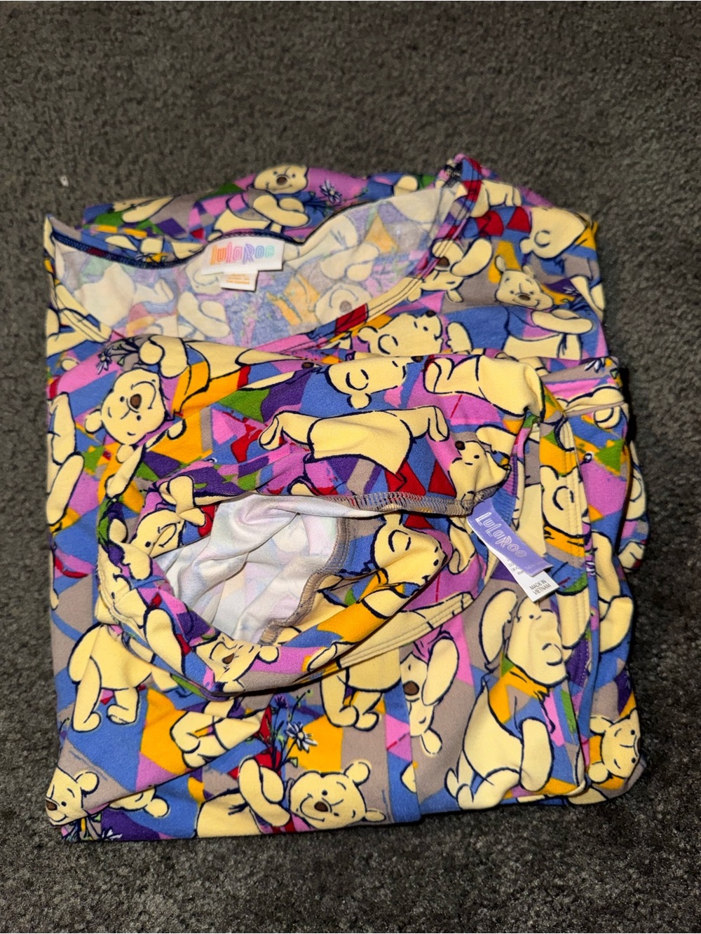 LuLaRoe Winnie the Pooh Multi-Color Leggings
